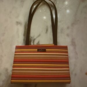 Kate Spade Red, Orange, Blue And Pink Tote Bag
